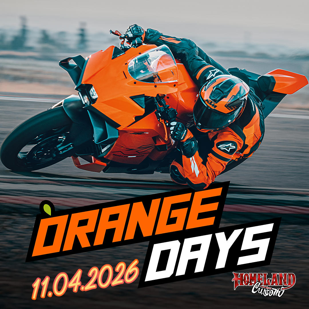 Orange Days bei KTM am 11.04.2026 auch bei Homeland Custom